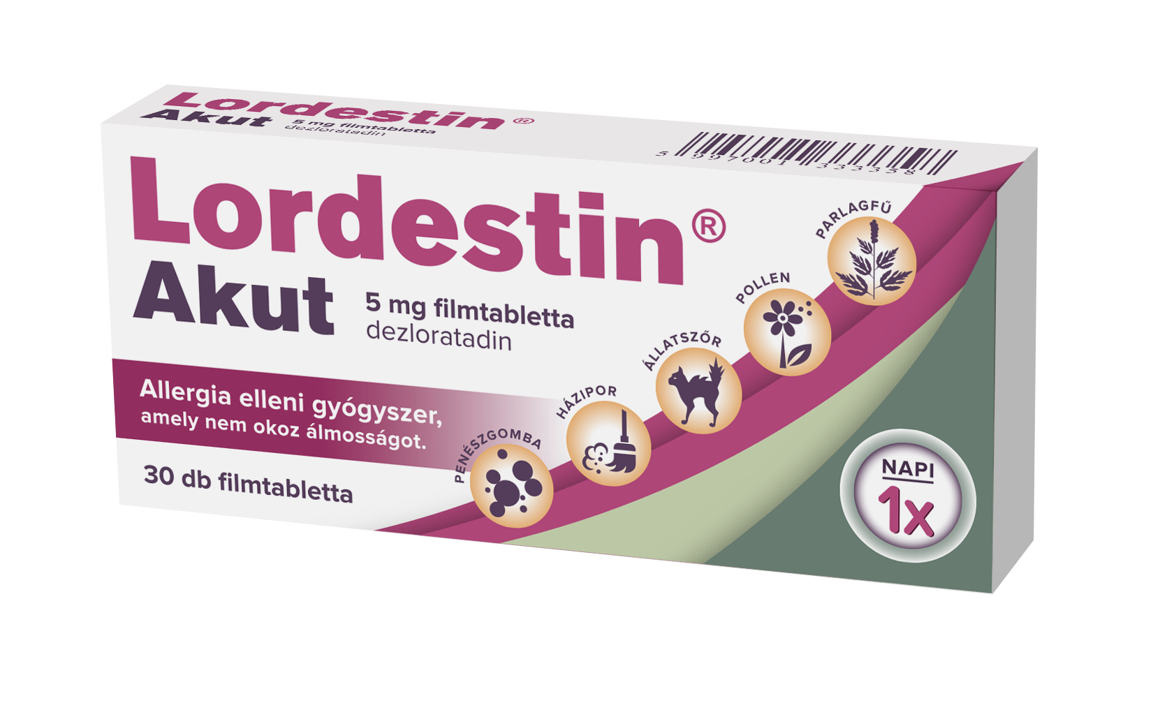 Lordestin Akut 5 mg filmtabletta 30x