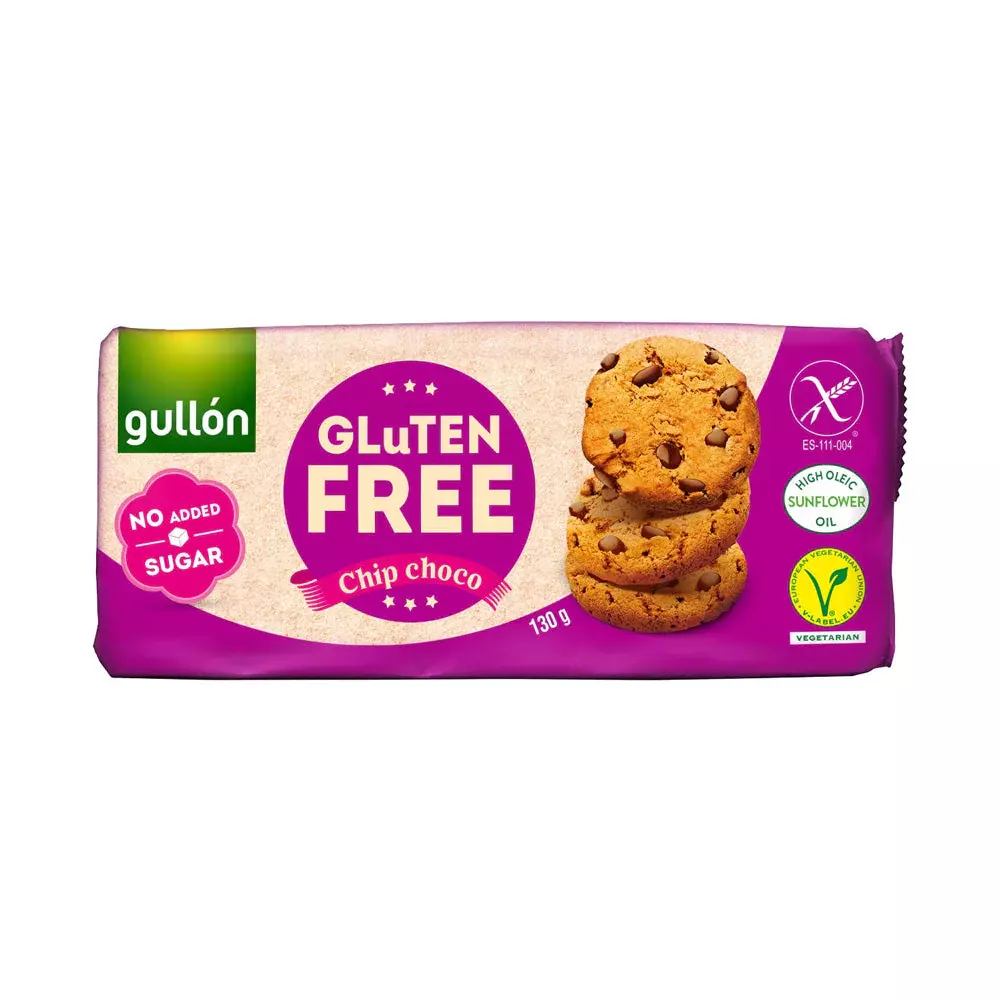 Gullón Chip Choco cukormentes gluténmentes keksz 130g