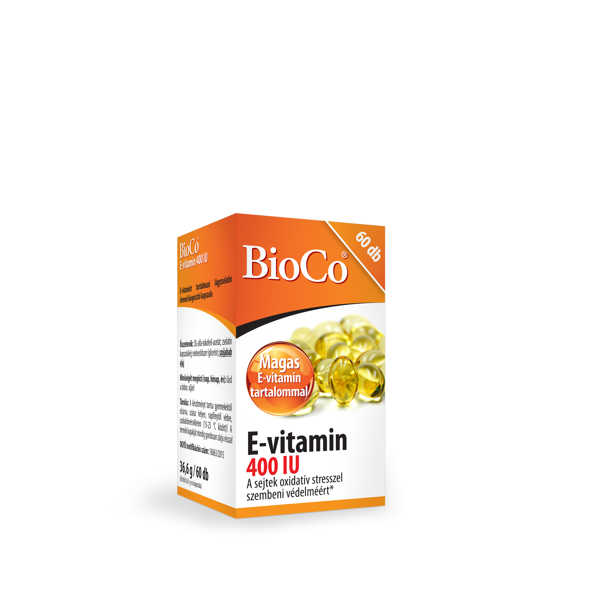 BioCo E-vitamin 400 NE lágyzselatin kapszula 60x