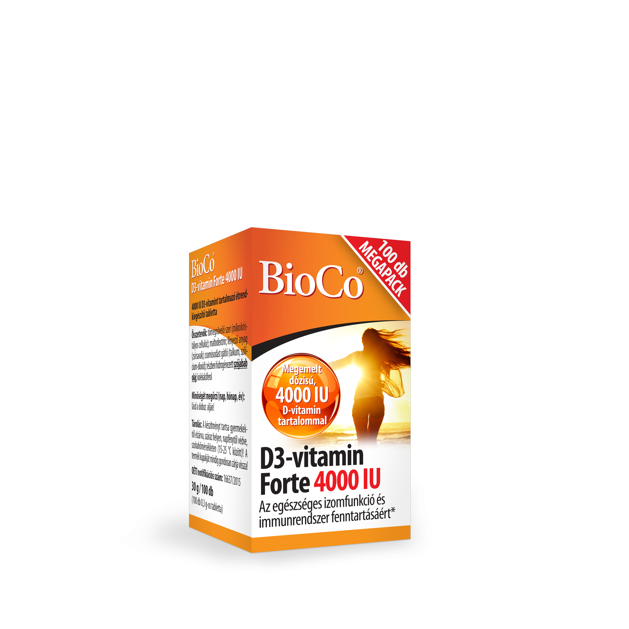BioCo D3-vitamin 4000 IU forte tabletta 100x