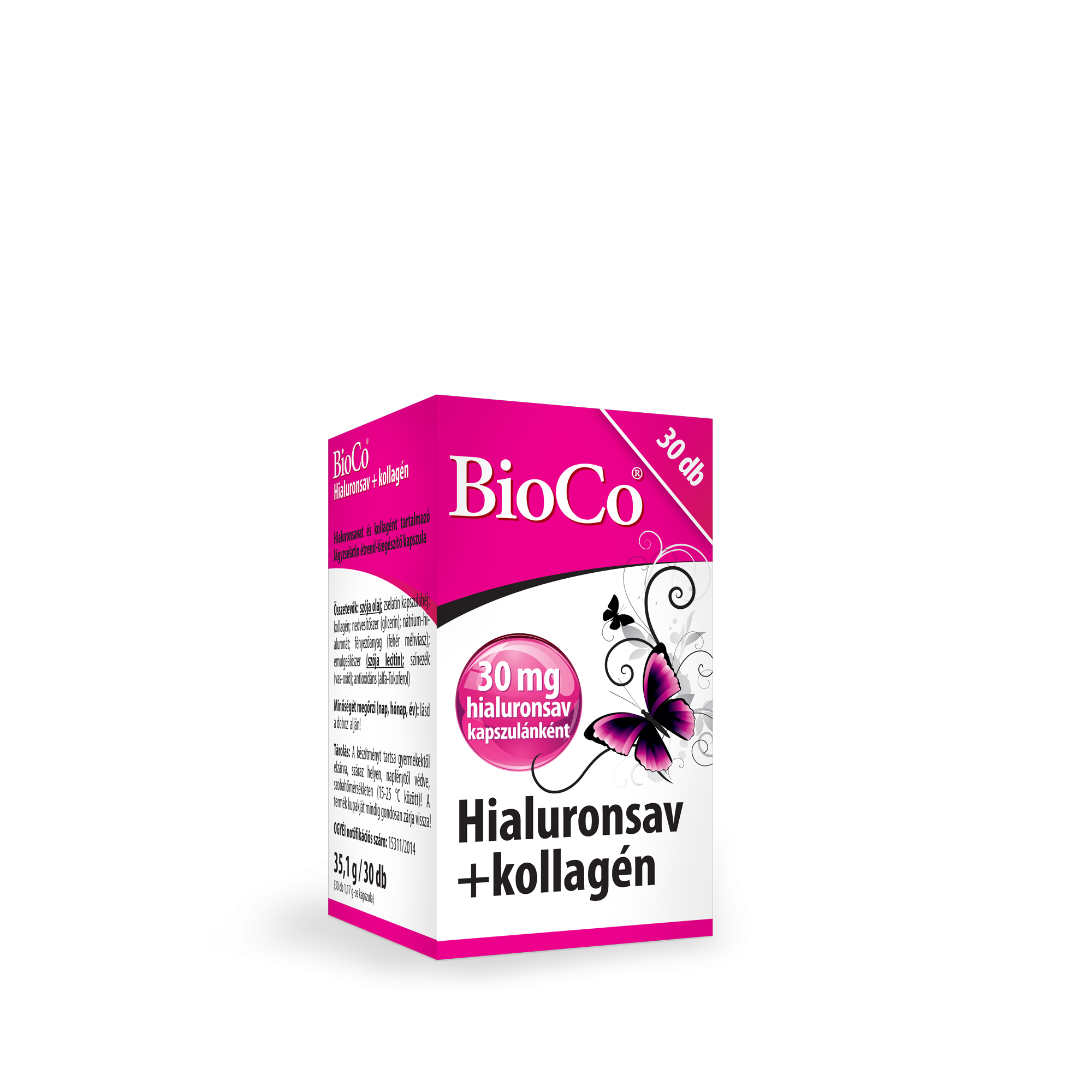 BioCo Hyaluronsav+ kollagén kapszula 30x