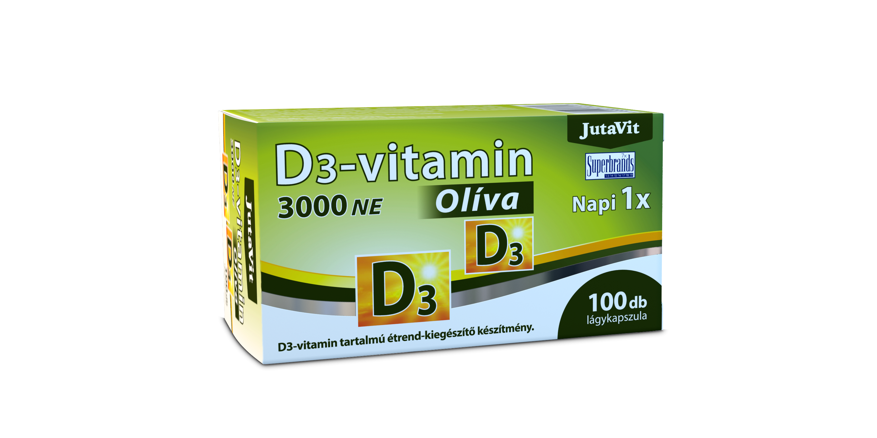 JutaVit D3-vitamin 3000 NE Oliva lágy kapszula 100x