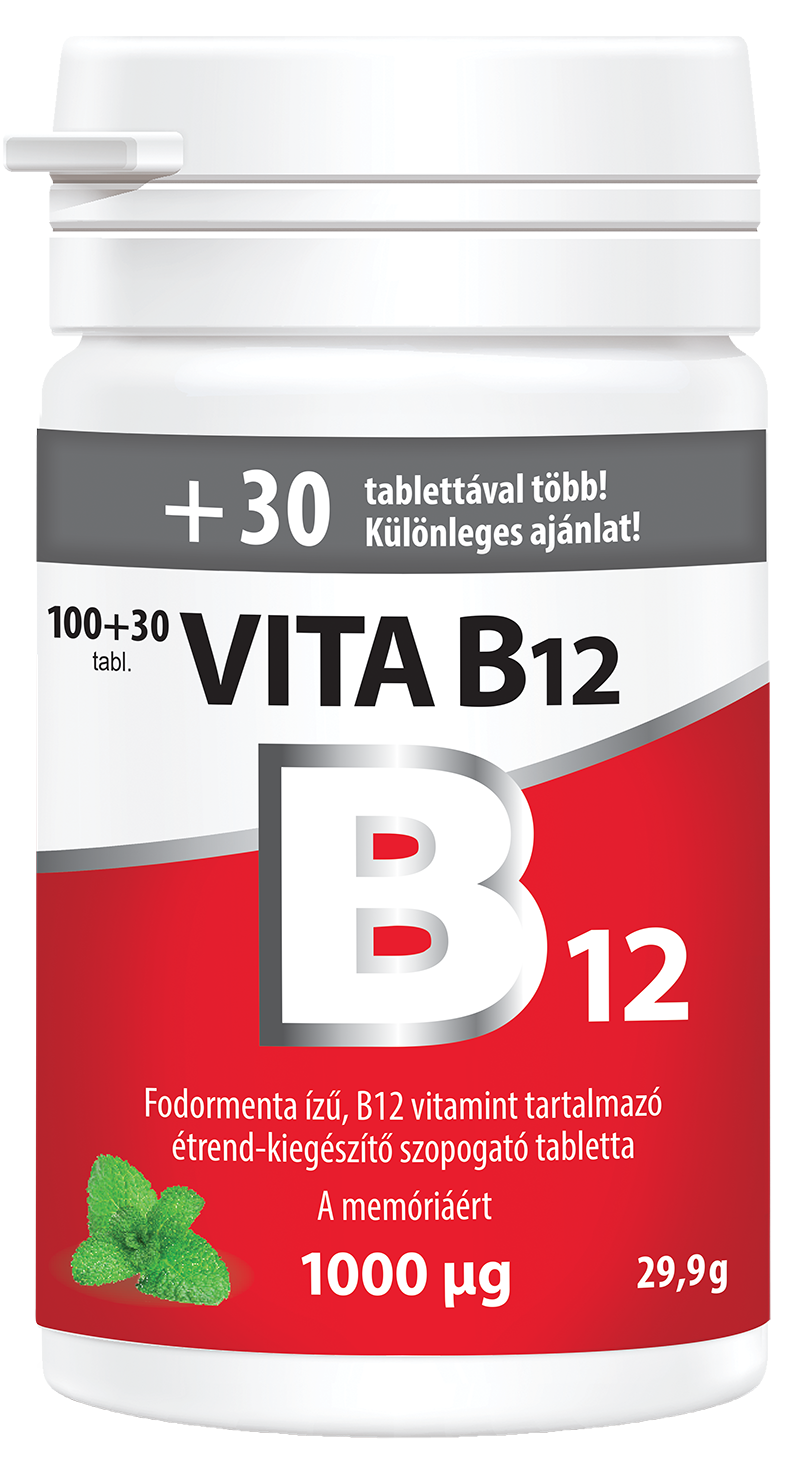 Vita B12 1000 mcg szopogató tbl.fodorm. Vitabalans 100+30x