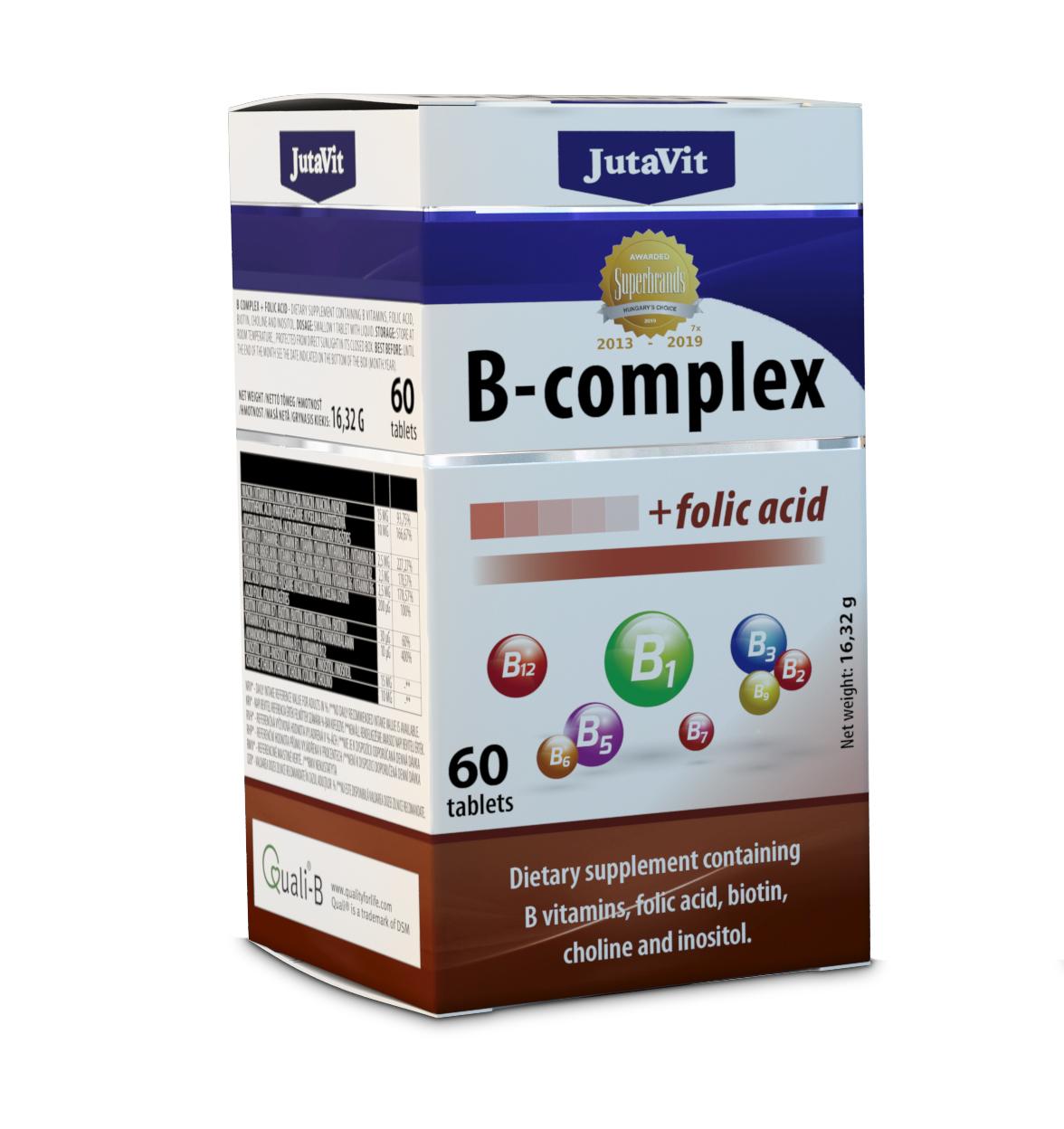 JutaVit B-komplex+ folsav tabletta 60x