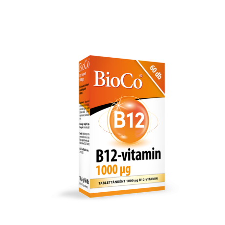 BioCo B12-vitamin 1000 mcg étrendkiegészítő tabl. 60x