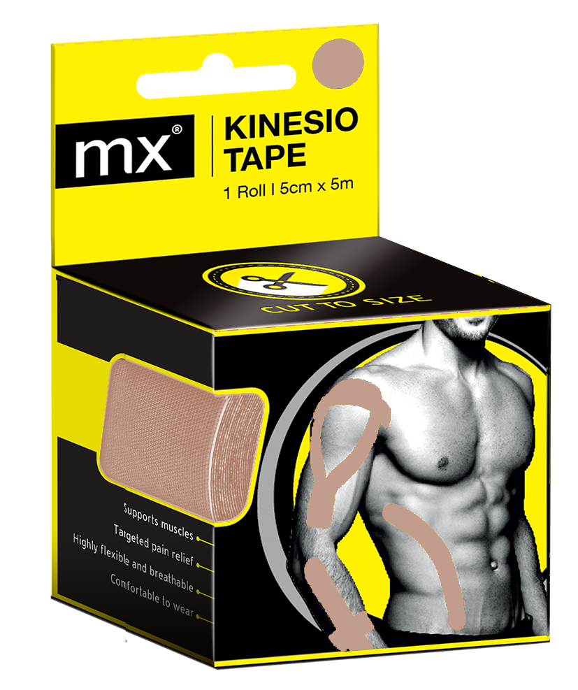 MX kineziológiai tapasz 5m x 5cm bézs 1x