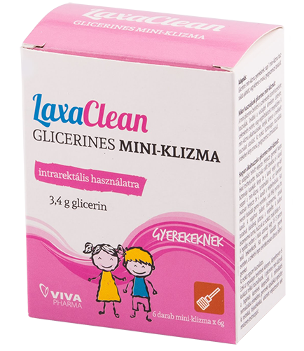 LaxaClean glicerines mini klizma gyerekeknek 6x6g