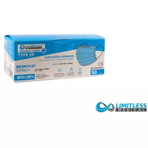 Szájmaszk kék eh. egészségügyi Limitless 50x