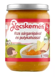 Kecskeméti BIO rizs sárgarépával és pulykahússal 190g