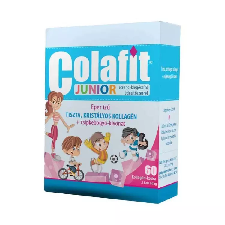 Colafit Junior kollagénkocka csipkebogyó kivonatos 60x Colafit Junior kollagénkocka csipkebogyó kivonatos 60x