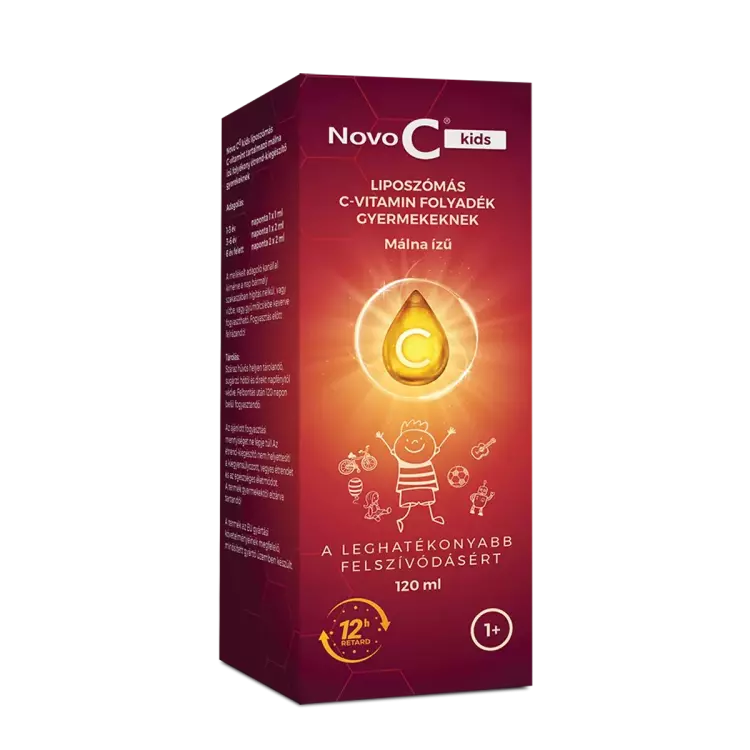 Novo C kids liposzómás C- vit. folyadék málna ízű 120ml Novo C kids liposzómás C- vit. folyadék málna ízű 120ml