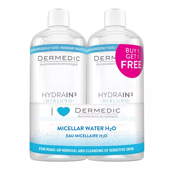 Dermedic Hydrain Micellás víz duopack 500+500ml