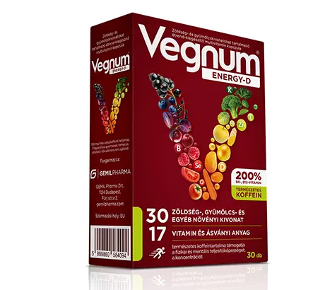 Vegnum Energy-D étrendkiegészítő kapszula 30x Vegnum Energy-D étrendkiegészítő kapszula 30x