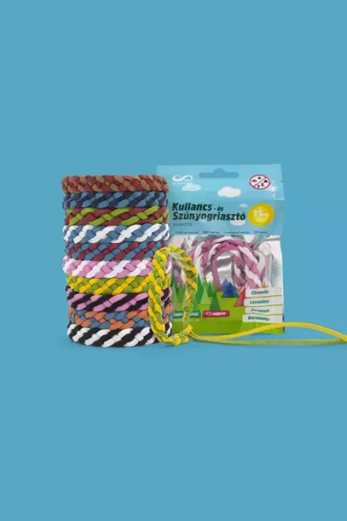 Elysium kullancs- és szúnyogriasz. műbőr karkötő 1x