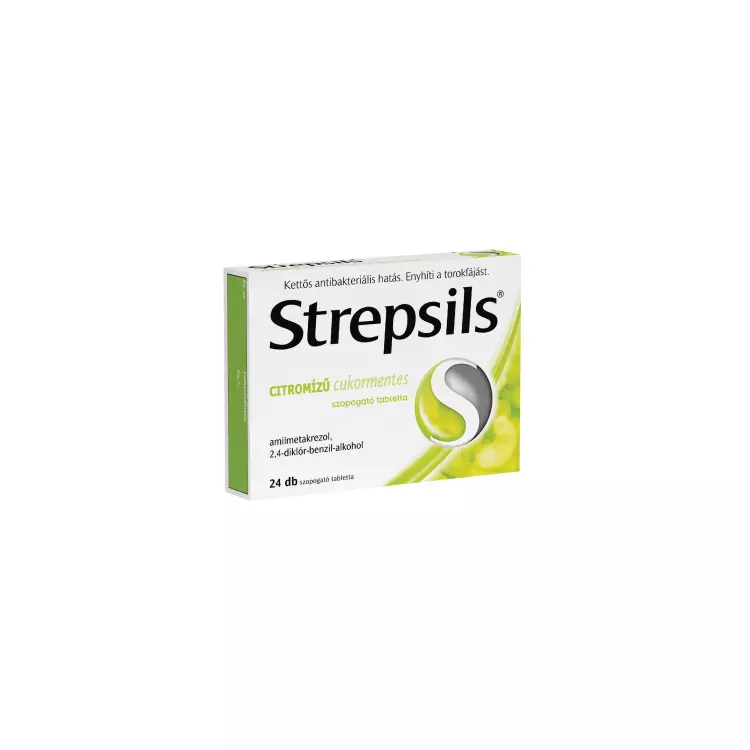 Strepsils citromízű cukormentes szopogató tabletta 24x Strepsils citromízű cukormentes szopogató tabletta 24x