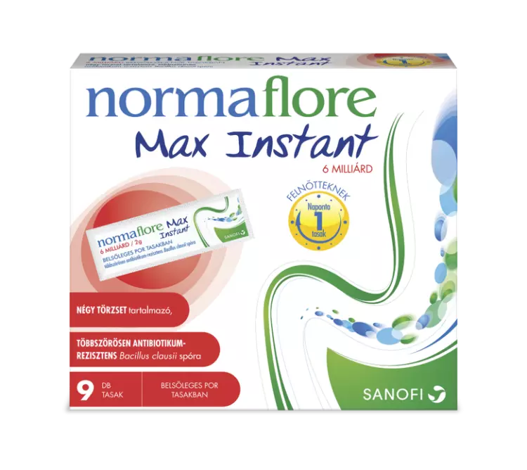 Normaflore MAX Instant 6 milliárd belsőleges por 9x2g Normaflore MAX Instant 6 milliárd belsőleges por 9x2g