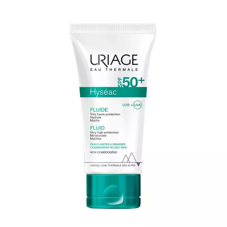 Uriage Hyséac Fluid SPF50+ mattító fényvévő zsíros bőrre 50ml