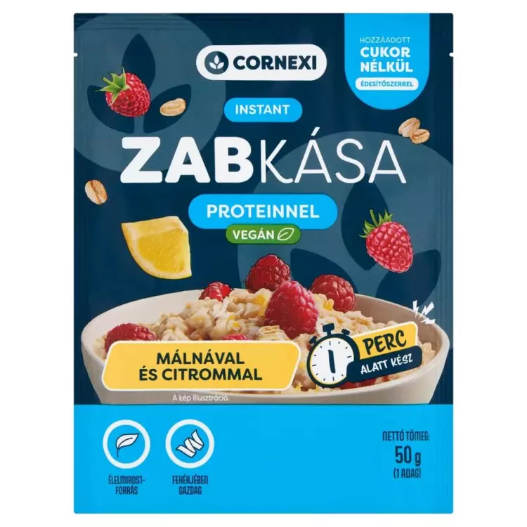 Cornexi protein zabkása málna-citrom 50g Cornexi protein zabkása málna-citrom 50g