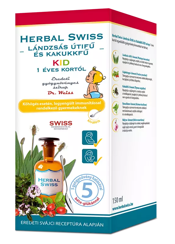 Herbal Swiss KID Medical szirup 1 évtől 150ml Herbal Swiss KID Medical szirup 1 évtől 150ml