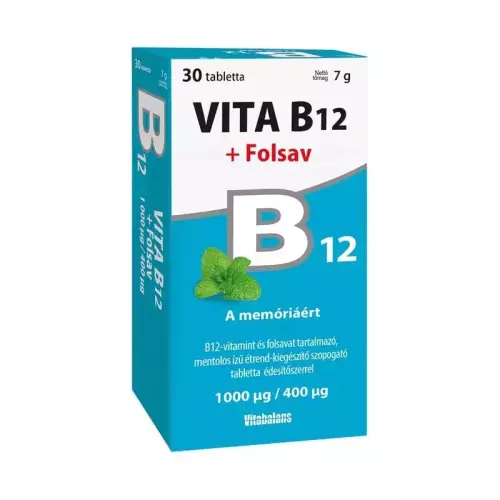 Vita B12 folsav 1000/400mcg szopogató Vitabalans 30x