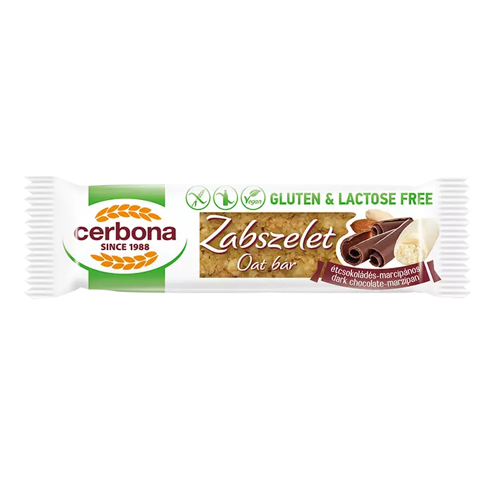 Cerbona zabszelet étcsoki-marcipán GM. 40g Cerbona zabszelet étcsoki-marcipán GM. 40g