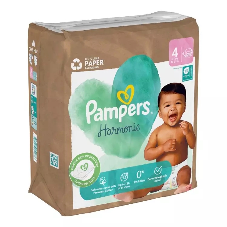 Pampers Harmony 4 pelenka  9-14kg 24x
