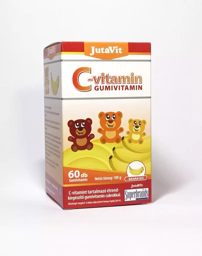JutaVit C-vitamin gumivitamin banán ízű 60x JutaVit C-vitamin gumivitamin banán ízű 60x