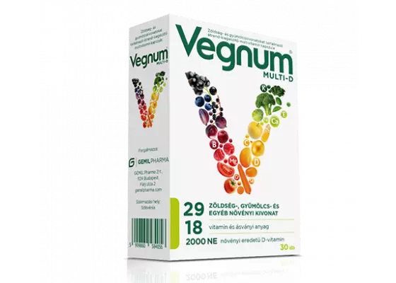 Vegnum Multi-D étrendkiegészítő kapszula 30x Vegnum Multi-D étrendkiegészítő kapszula 30x