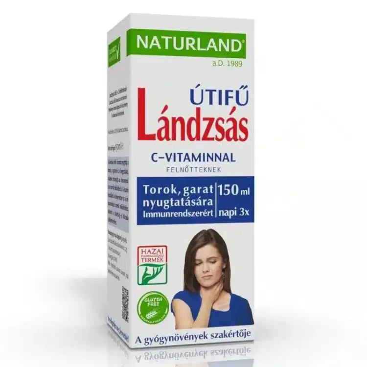 Naturland Lándzsás útifű+ C felnőtteknek szirup 150ml Naturland Lándzsás útifű+ C felnőtteknek szirup 150ml