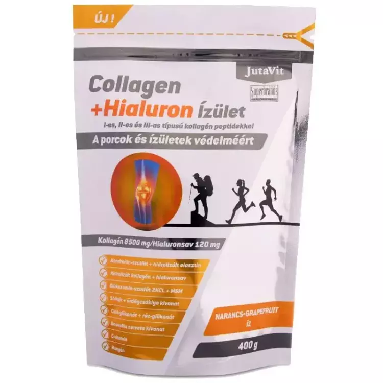 JutaVit Collagen+ Hialuron Ízület por narancs-gr. 400g JutaVit Collagen+ Hialuron Ízület por narancs-gr. 400g