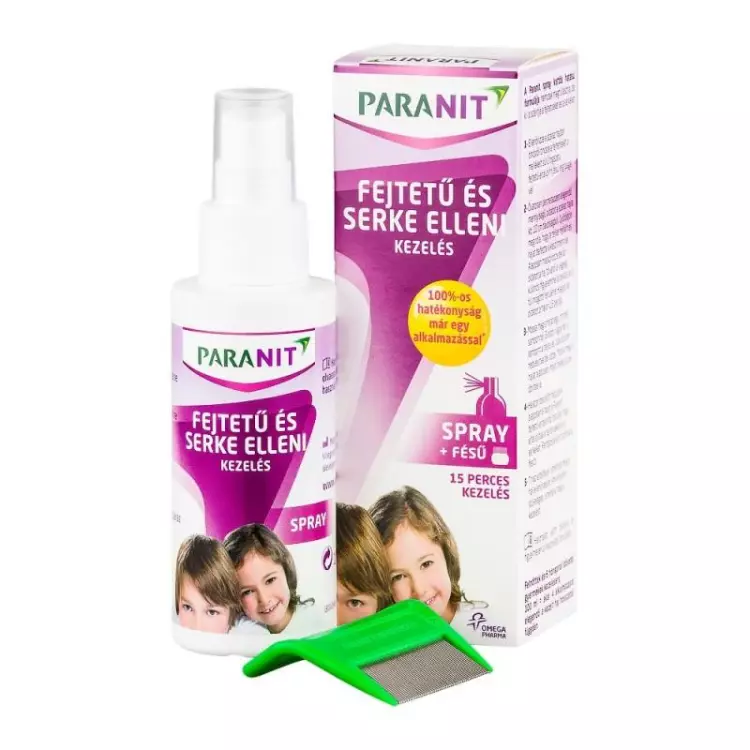 Paranit tetűirtó hajspray + fésű 100ml