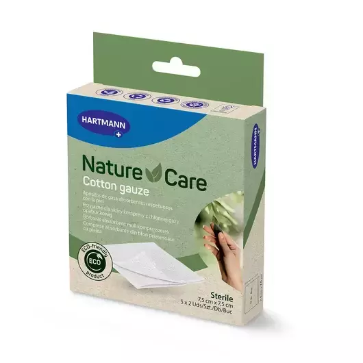 Mull-lap steril 7,5 x 7,5 cm Nature Care 1x Mull-lap steril 7,5 x 7,5 cm Nature Care 1x