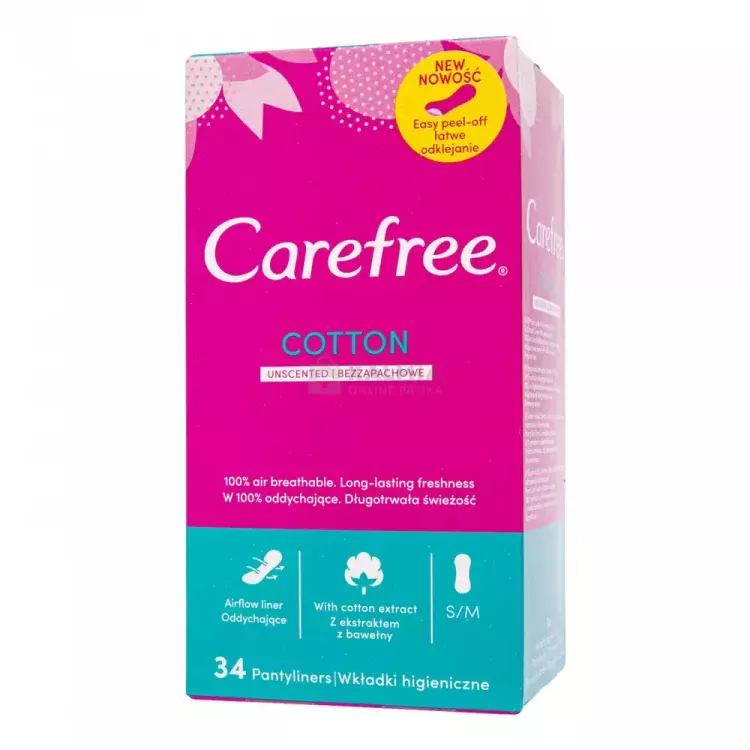 Carefree Airflow Cotton tisztasági betét 34x Carefree Airflow Cotton tisztasági betét 34x