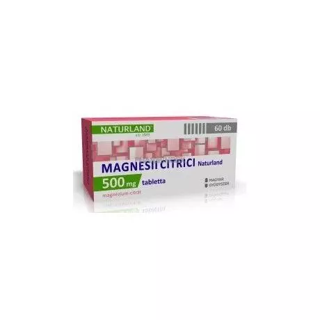 Magnesii citrici Naturland 500 mg tabletta 60x Magnesii citrici Naturland 500 mg tabletta 60x