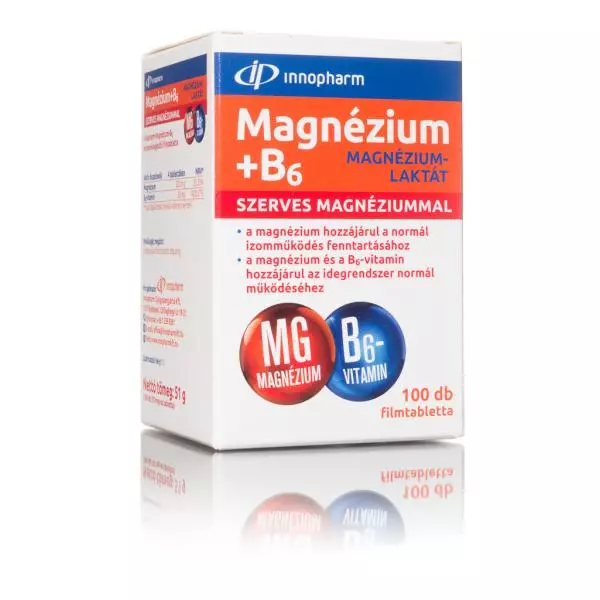 Innopharm Magnézium-laktát+ B6-vitamin filmtabl. 100x Innopharm Magnézium-laktát+ B6-vitamin filmtabl. 100x