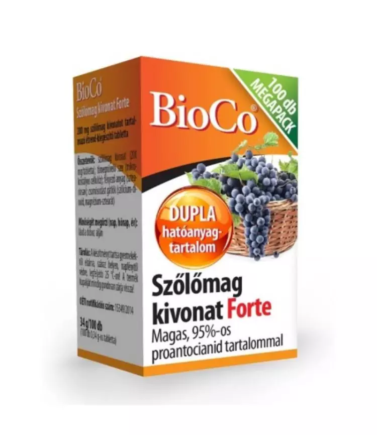 BioCo Szőlőmag kivonat forte tabletta megapack 100x BioCo Szőlőmag kivonat forte tabletta megapack 100x