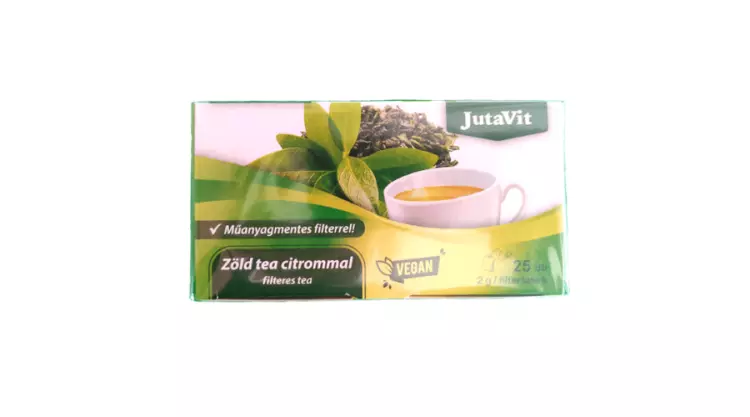 JutaVit Zöld tea citrommal filteres tea 25x JutaVit Zöld tea citrommal filteres tea 25x