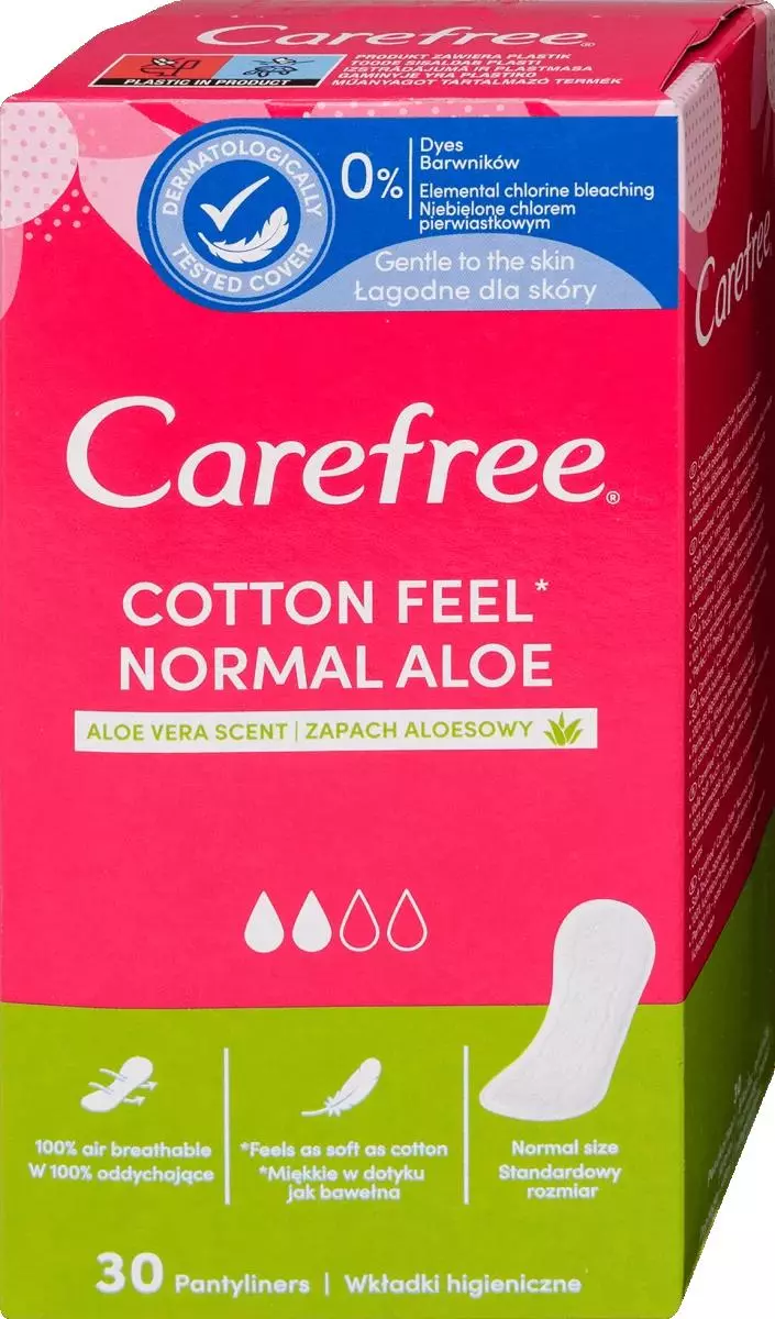 Carefree Cotton tisztasági betét Aloe vera 30x Carefree Cotton tisztasági betét Aloe vera 30x