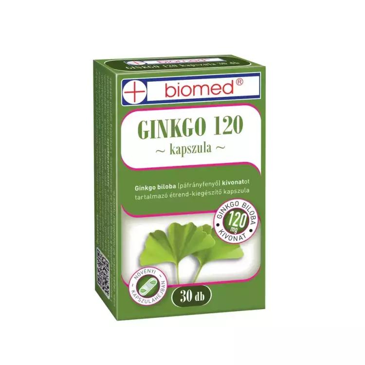 Biomed Ginkgo 120 mg étrendkiegészítő kapszula 30x Biomed Ginkgo 120 mg étrendkiegészítő kapszula 30x