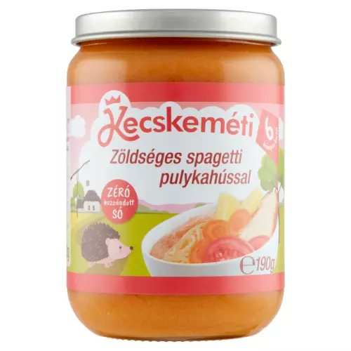 Kecskeméti zöldséges spagetti pulykahússal 190g
