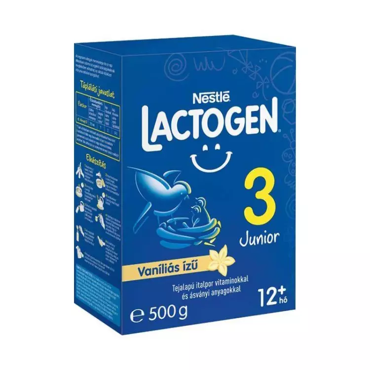 Lactogen Junior 3 vanília ízű tejalapú italpor 12+ 500g Lactogen Junior 3 vanília ízű tejalapú italpor 12+ 500g