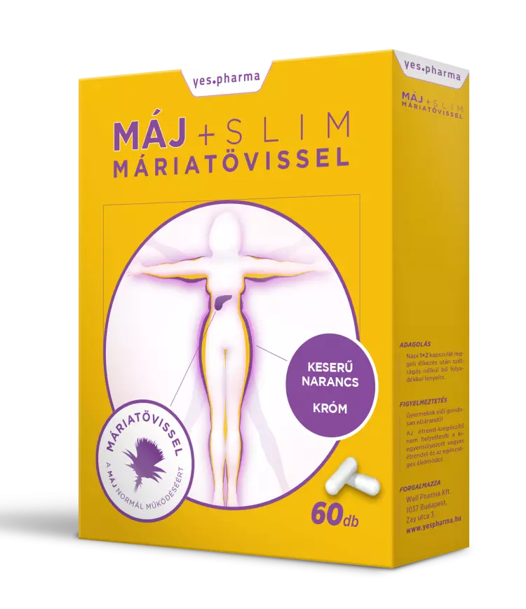 Pharmax Máj+ Slim máriatövissel kapszula 60x Pharmax Máj+ Slim máriatövissel kapszula 60x