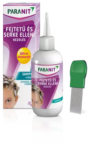 Paranit fejtetű serkeirtó sampon + fésű 200ml