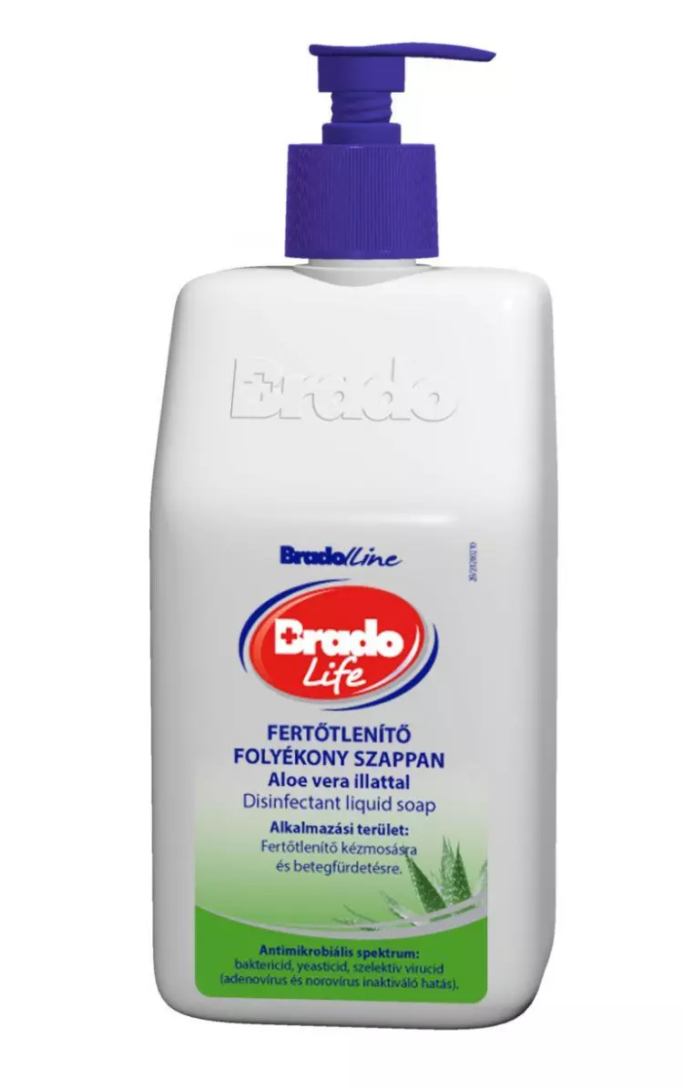Bradolife fertőtlenítő szappan folyékony aloe vera 350ml Bradolife fertőtlenítő szappan folyékony aloe vera 350ml