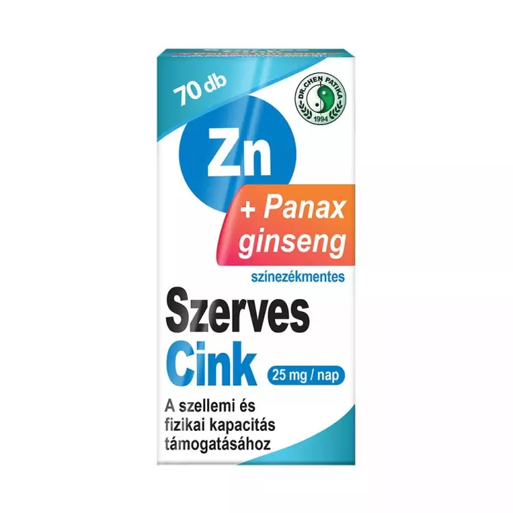 Dr.Chen szerves cink+ ginseng kapszula 70x Dr.Chen szerves cink+ ginseng kapszula 70x