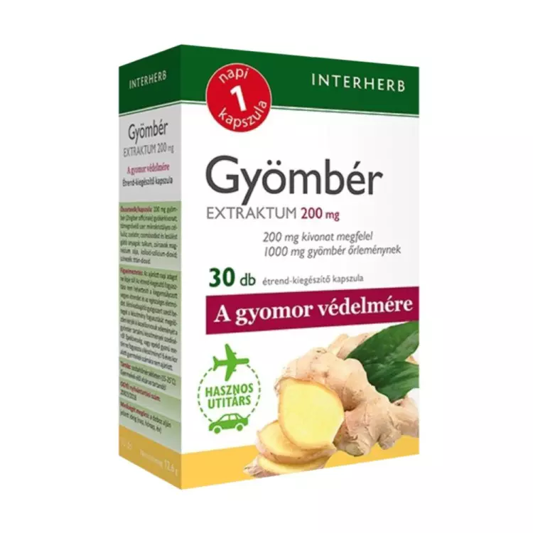 Interherb Napi1 Gyömbér Extraktum kapszula 30x Interherb Napi1 Gyömbér Extraktum kapszula 30x