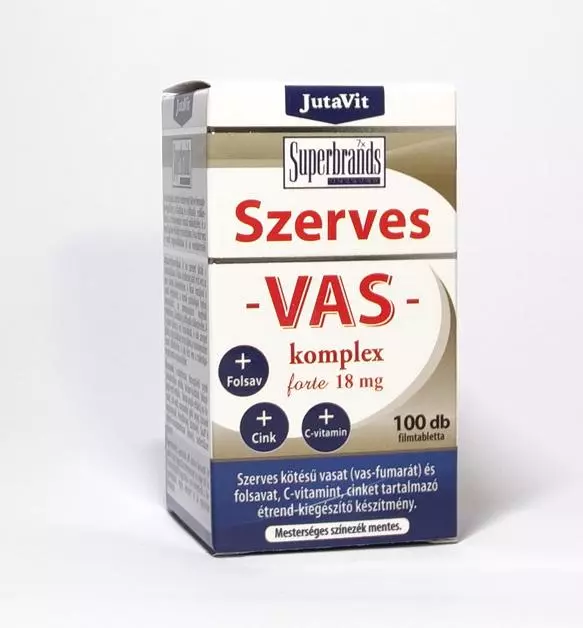 JutaVit Szerves Vas komplex Forte 18 mg tabl. 100x JutaVit Szerves Vas komplex Forte 18 mg tabl. 100x