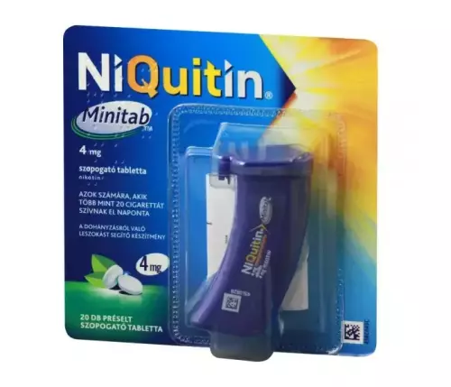 NiQuitin Minitab 4 mg préselt szopogató tabletta 1x20