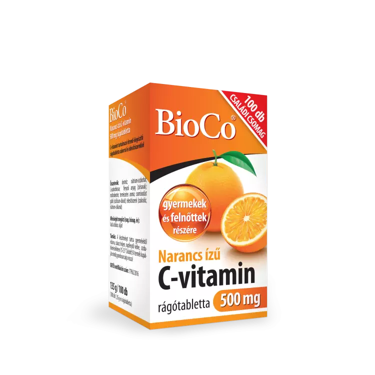 BioCo C-vitamin 500 mg rágótabletta narancs 100x BioCo C-vitamin 500 mg rágótabletta narancs 100x