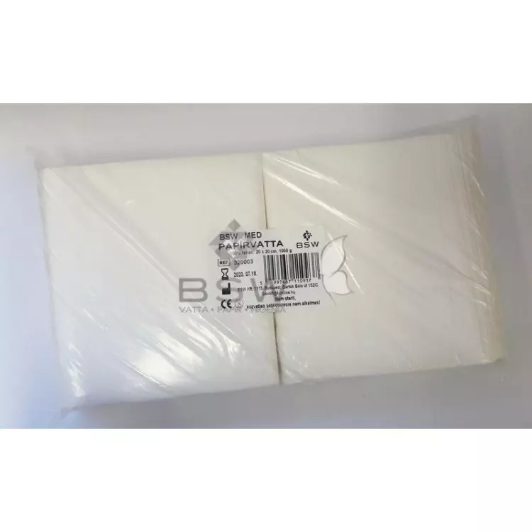 BSW Med Papírvatta 100% fehér 60x40cm (500g) 1x BSW Med Papírvatta 100% fehér 60x40cm (500g) 1x